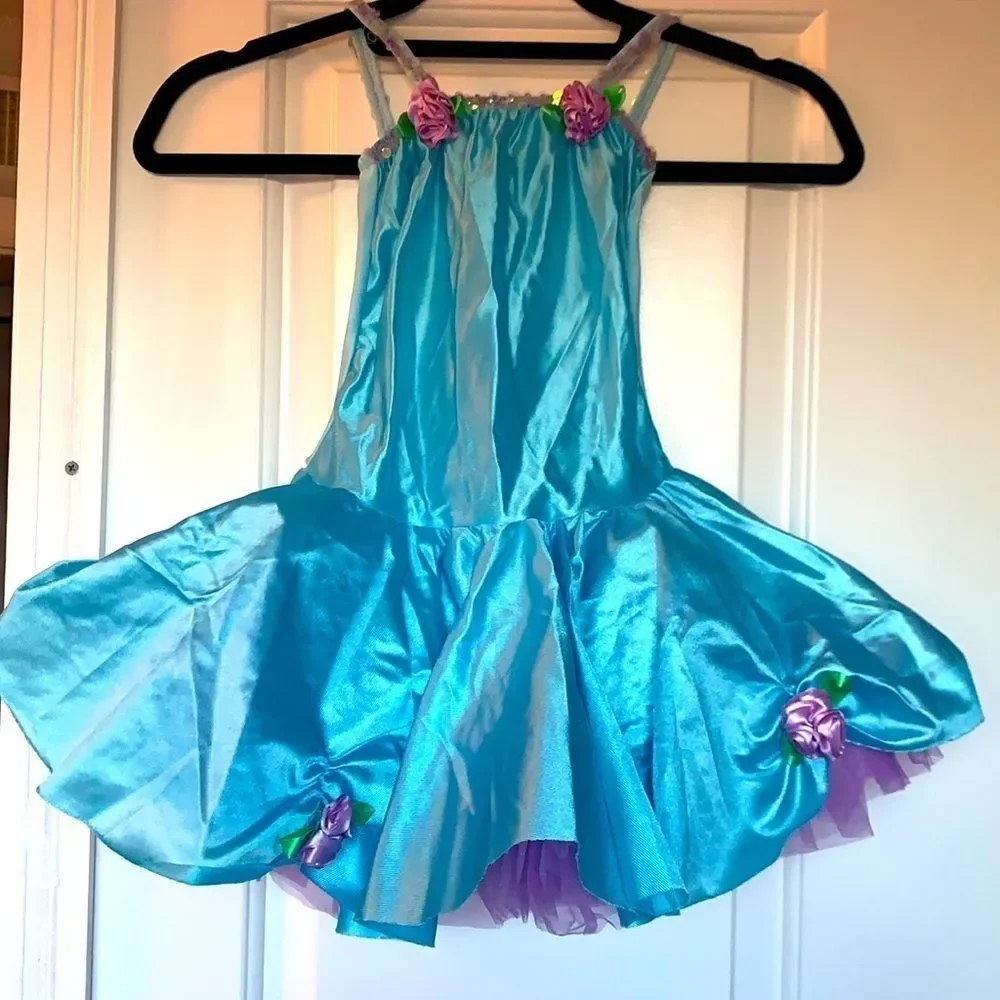 Costume Depot Sleeveless turquoise - aqua and purple ballet dress.